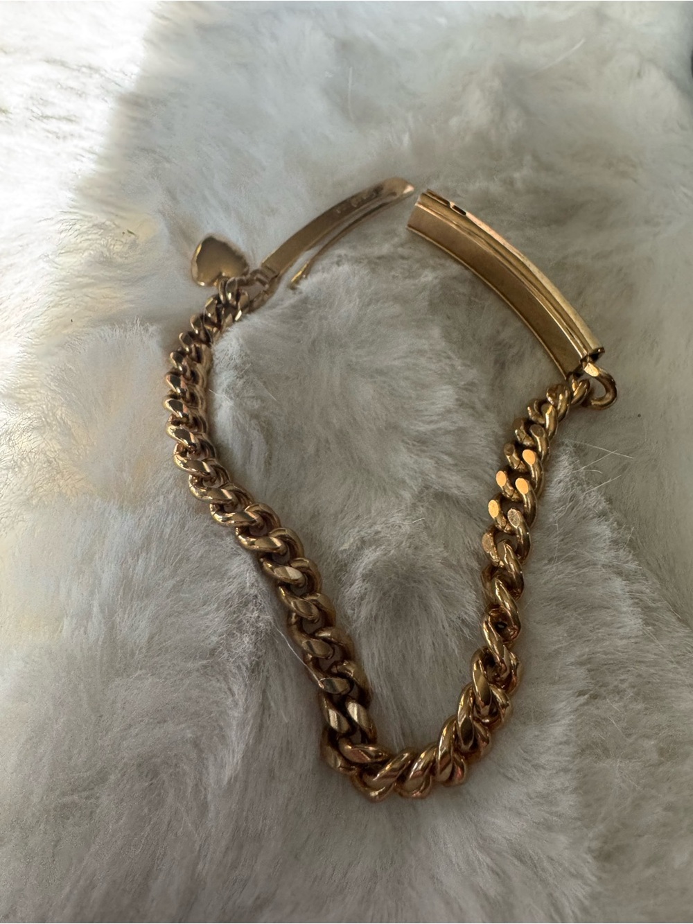 Speidel Gold Tone ID Curb Bracelet